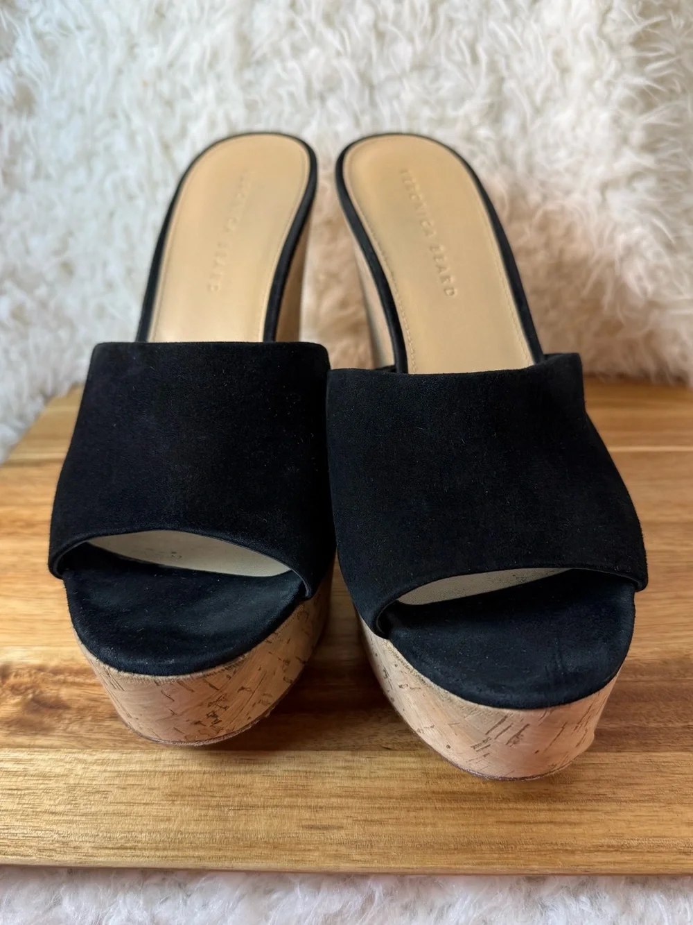 Veronica Beard Dali Wedge Sandal suede size 11